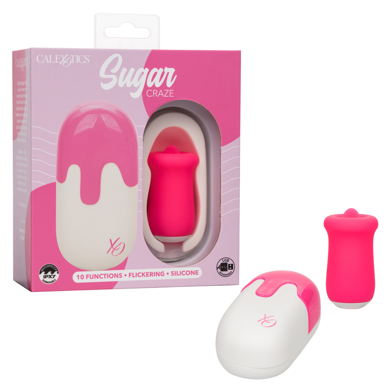 Sugar Craze Pink (with carrying case) – Rechargeable, Discreet, Intimate Wellness Accessory – Quiet, Rechargeable, Waterproof, Couples & Solo Use, Discreet Intimate Wellness Accessory