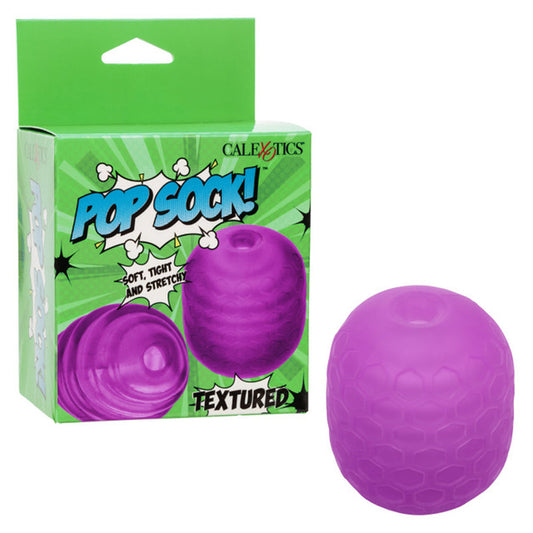 Pop Sock™ Textured - Purple – Rechargeable, Discreet, Intimate Wellness Accessory – Quiet, Rechargeable, Waterproof, Couples & Solo Use, Discreet Intimate Wellness Accessory