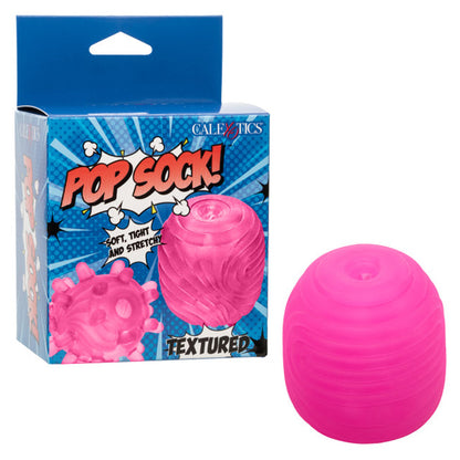 Pop Sock™ Textured - Pink – Rechargeable, Discreet, Intimate Wellness Accessory – Quiet, Rechargeable, Waterproof, Couples & Solo Use, Discreet Intimate Wellness Accessory