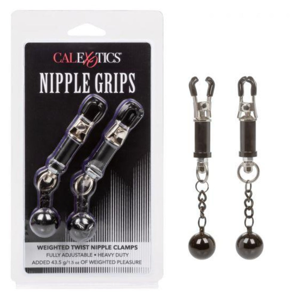 NippleGrips Weighted Twist Nipple Clamp – Rechargeable, Discreet, Intimate Wellness Accessory – Quiet, Rechargeable, Waterproof, Couples & Solo Use, Discreet Intimate Wellness Accessory