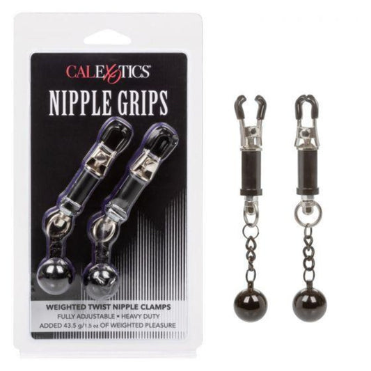 NippleGrips Weighted Twist Nipple Clamp – Rechargeable, Discreet, Intimate Wellness Accessory – Quiet, Rechargeable, Waterproof, Couples & Solo Use, Discreet Intimate Wellness Accessory
