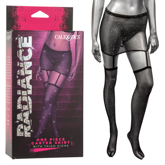 Radiance™1pc Garter Skirt w Thigh Highs* – Rechargeable, Discreet, Intimate Wellness Accessory – Quiet, Rechargeable, Waterproof, Couples & Solo Use, Discreet Intimate Wellness Accessory