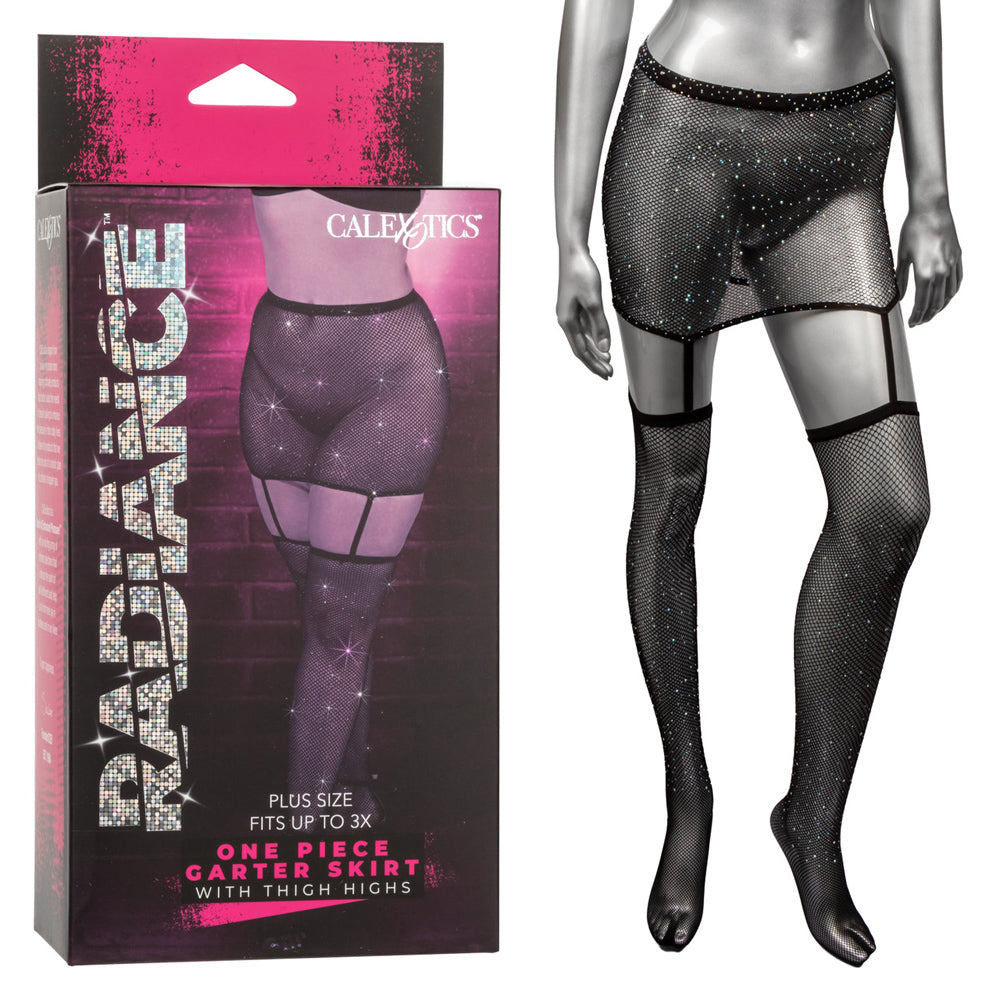 1pc Garter Skirt w Thigh Highs - Plus * – Rechargeable, Discreet, Intimate Wellness Accessory – Quiet, Rechargeable, Waterproof, Couples & Solo Use, Discreet Intimate Wellness Accessory