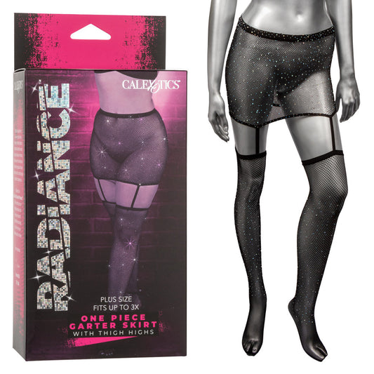 1pc Garter Skirt w Thigh Highs - Plus * – Rechargeable, Discreet, Intimate Wellness Accessory – Quiet, Rechargeable, Waterproof, Couples & Solo Use, Discreet Intimate Wellness Accessory