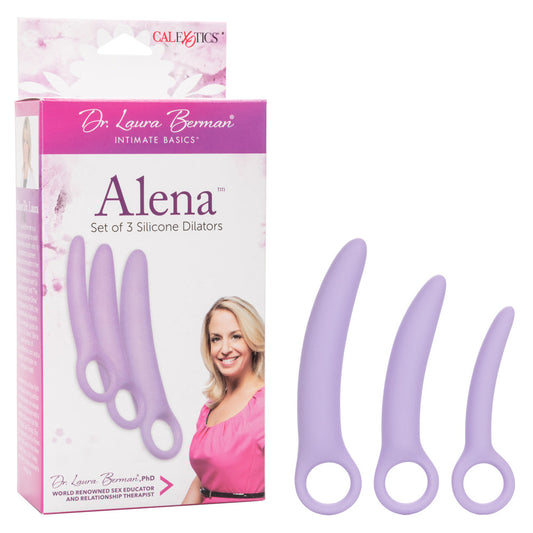 Dr. Berman® Alena™ Silicone Dilators 3pc – Rechargeable, Discreet, Intimate Wellness Accessory – Quiet, Rechargeable, Waterproof, Couples & Solo Use, Discreet Intimate Wellness Accessory