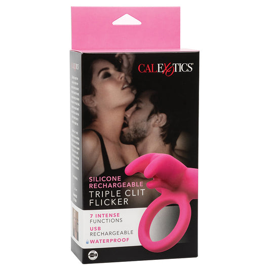Silicone Rechargeable Triple Clit Flicker.