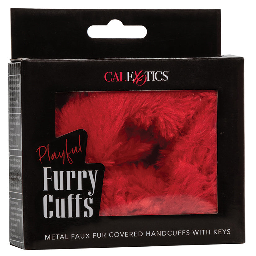 Playful Furry Cuffs-Red.