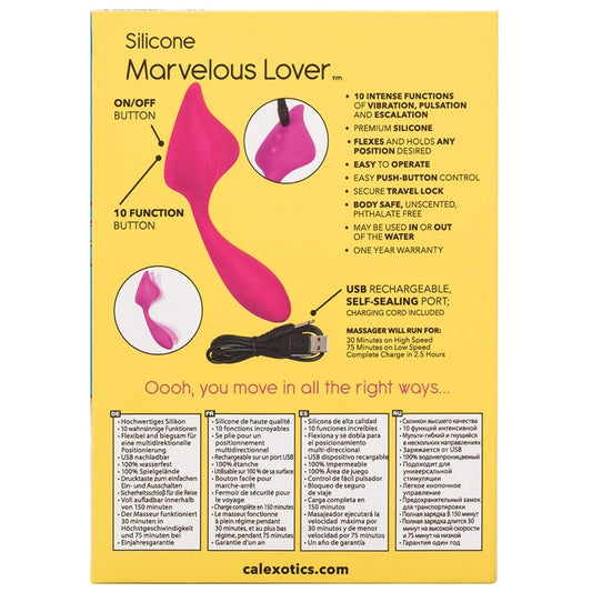 you in all the right ways. The intimately contoured vibrating massager is as<br>thrilling as it is versatile with a flexible body
