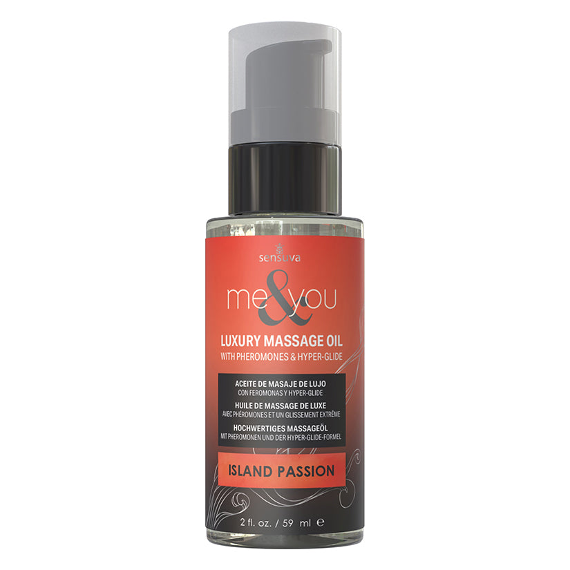 Sensuva Me & You Massage Oil-Island Passion 2oz.