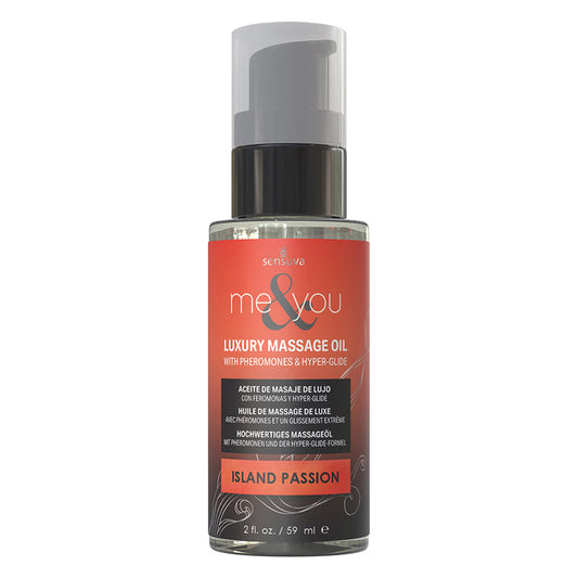 Sensuva Me & You Massage Oil-Island Passion 2oz.