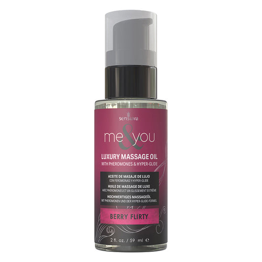 Sensuva Me & You Massage Oil-Berry Flirty 2oz.