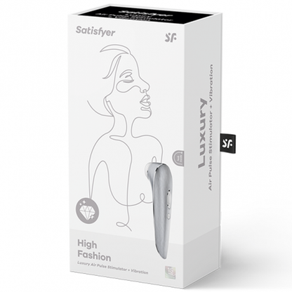 High Fashion - Silver – Rechargeable, Discreet, Intimate Wellness Accessory – Quiet, Rechargeable, Waterproof, Couples & Solo Use, Discreet Intimate Wellness Accessory