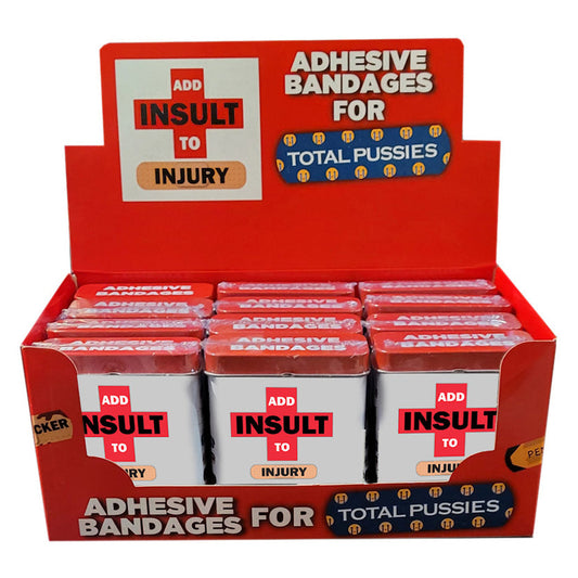 Add Insult to Injury Bandaids Display of 12.