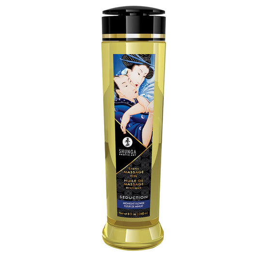 Shunga Erotic Massage Oil Seduction-Midnight Flower 8oz.