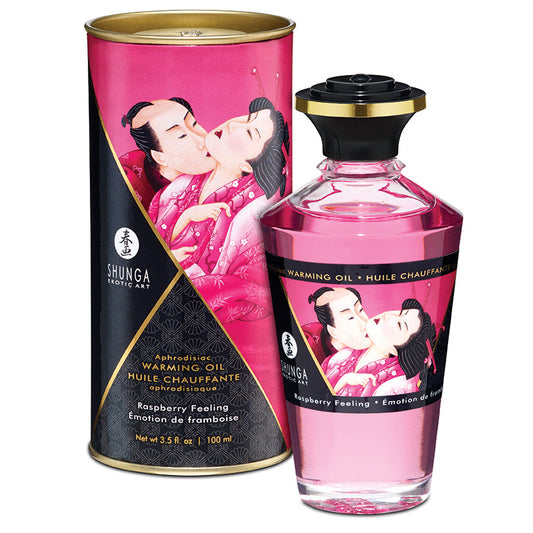 Shunga Aphrodisiac Warming Oil-Raspberry Feeling 3.5oz.