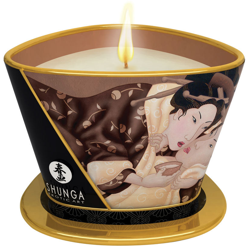 Shunga Massage Candle-Intoxicating Chocolate 5.7oz.