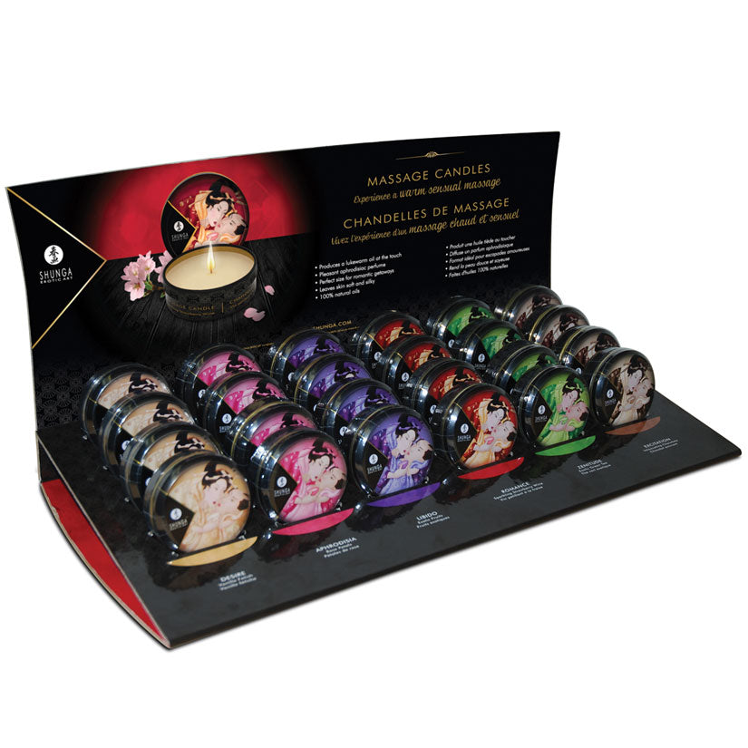 Shunga Mini Massage Candle-Display of 24.