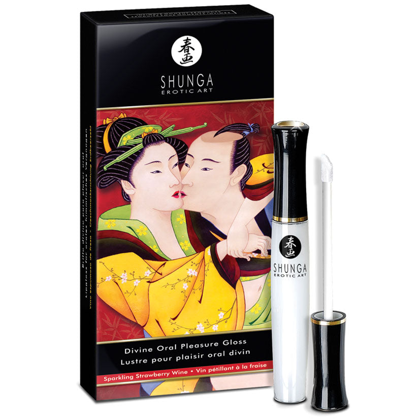 Shunga Divine Oral Pleasure Gloss-Sparkling Strawberry Wine.