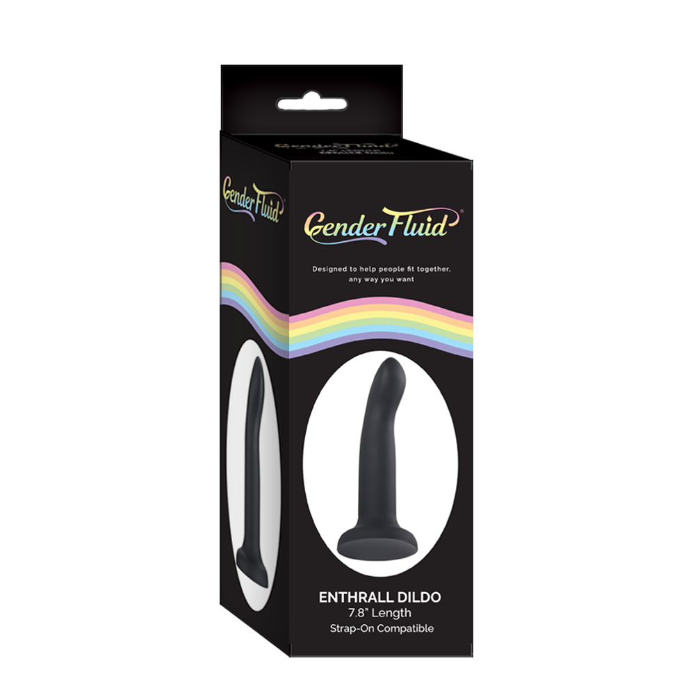 Gender Fluid Enthrall 7.8" personal massager - Black – Rechargeable, Discreet, Intimate Wellness Accessory – Quiet, Rechargeable, Waterproof, Couples & Solo Use, Discreet Intimate Wellness Accessory