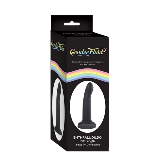 Gender Fluid Enthrall 7.8" personal massager - Black – Rechargeable, Discreet, Intimate Wellness Accessory – Quiet, Rechargeable, Waterproof, Couples & Solo Use, Discreet Intimate Wellness Accessory