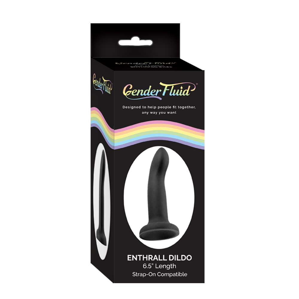 Gender Fluid Enthrall 6.5" personal massager - Black – Rechargeable, Discreet, Intimate Wellness Accessory – Quiet, Rechargeable, Waterproof, Couples & Solo Use, Discreet Intimate Wellness Accessory