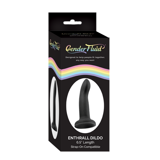 Gender Fluid Enthrall 6.5" personal massager - Black – Rechargeable, Discreet, Intimate Wellness Accessory – Quiet, Rechargeable, Waterproof, Couples & Solo Use, Discreet Intimate Wellness Accessory