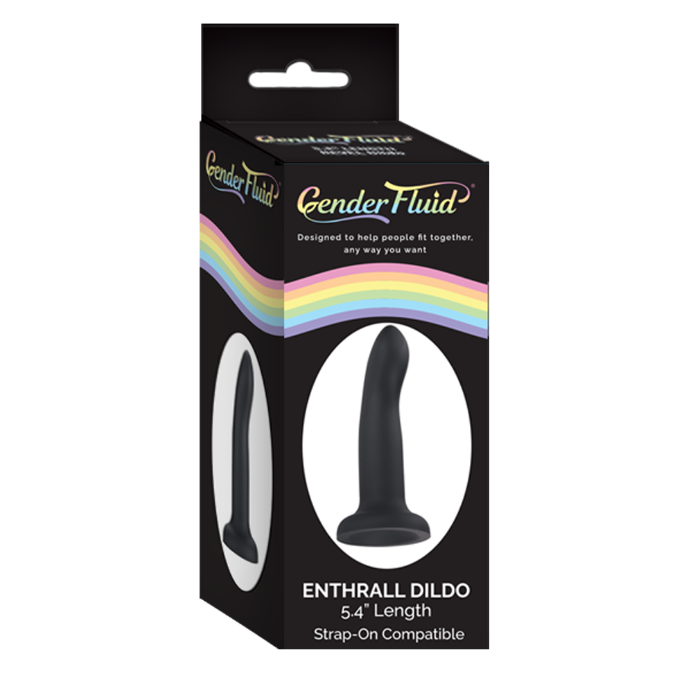 Gender Fluid Enthrall 5.4" personal massager - Black – Rechargeable, Discreet, Intimate Wellness Accessory – Quiet, Rechargeable, Waterproof, Couples & Solo Use, Discreet Intimate Wellness Accessory