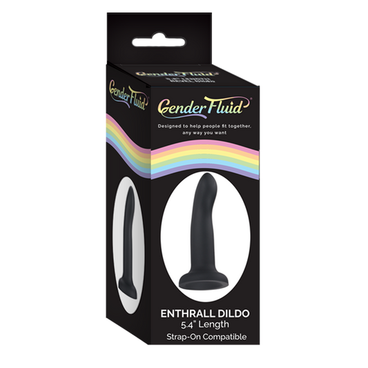 Gender Fluid Enthrall 5.4" personal massager - Black – Rechargeable, Discreet, Intimate Wellness Accessory – Quiet, Rechargeable, Waterproof, Couples & Solo Use, Discreet Intimate Wellness Accessory