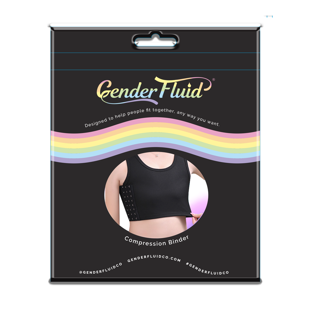 Gender Fluid Chest Binder Black- 2XLarge – Rechargeable, Discreet, Intimate Wellness Accessory – Quiet, Rechargeable, Waterproof, Couples & Solo Use, Discreet Intimate Wellness Accessory
