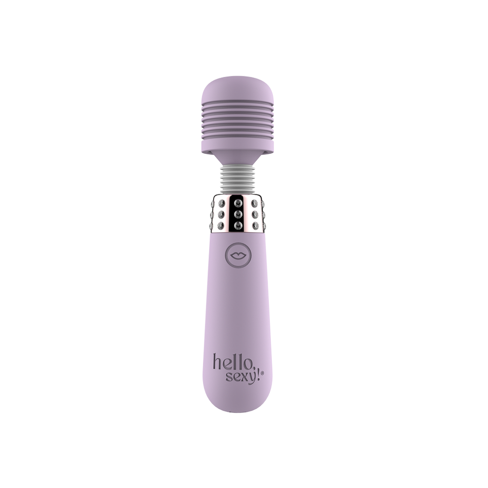 Hello Sexy Bling Bling Mini Wand -Lilac* – Rechargeable, Discreet, Intimate Wellness Accessory – Quiet, Rechargeable, Waterproof, Couples & Solo Use, Discreet Intimate Wellness Accessory