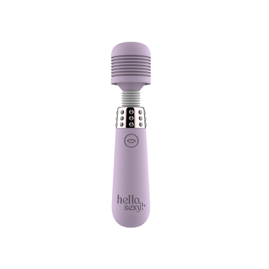 Hello Sexy Bling Bling Mini Wand -Lilac* – Rechargeable, Discreet, Intimate Wellness Accessory – Quiet, Rechargeable, Waterproof, Couples & Solo Use, Discreet Intimate Wellness Accessory