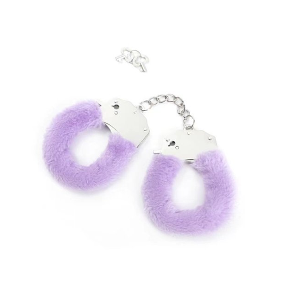 Hello Sexy Fuzzy Wrist Cuffs - Lilac – Rechargeable, Discreet, Intimate Wellness Accessory – Quiet, Rechargeable, Waterproof, Couples & Solo Use, Discreet Intimate Wellness Accessory
