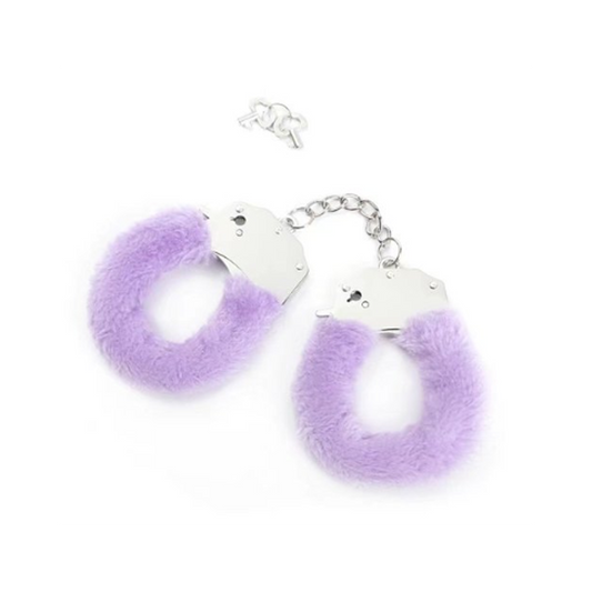 Hello Sexy Fuzzy Wrist Cuffs - Lilac – Rechargeable, Discreet, Intimate Wellness Accessory – Quiet, Rechargeable, Waterproof, Couples & Solo Use, Discreet Intimate Wellness Accessory