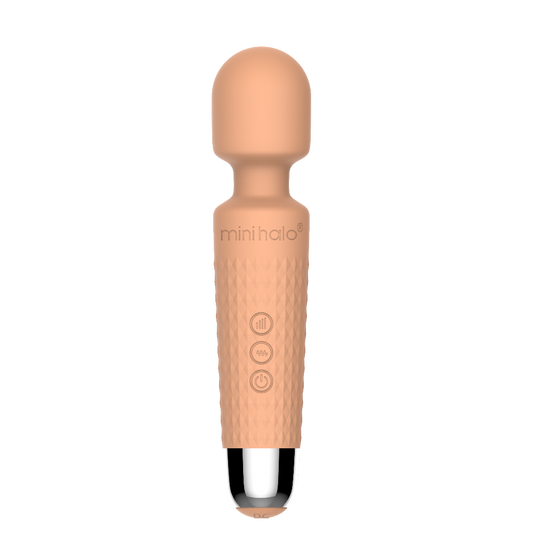 Mini Halo - Peach Fuzz – Rechargeable, Discreet, Intimate Wellness Accessory – Quiet, Rechargeable, Waterproof, Couples & Solo Use, Discreet Intimate Wellness Accessory