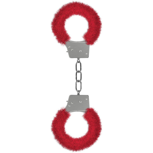 Ouch! Beginner's Furry Handcuffs-Red.