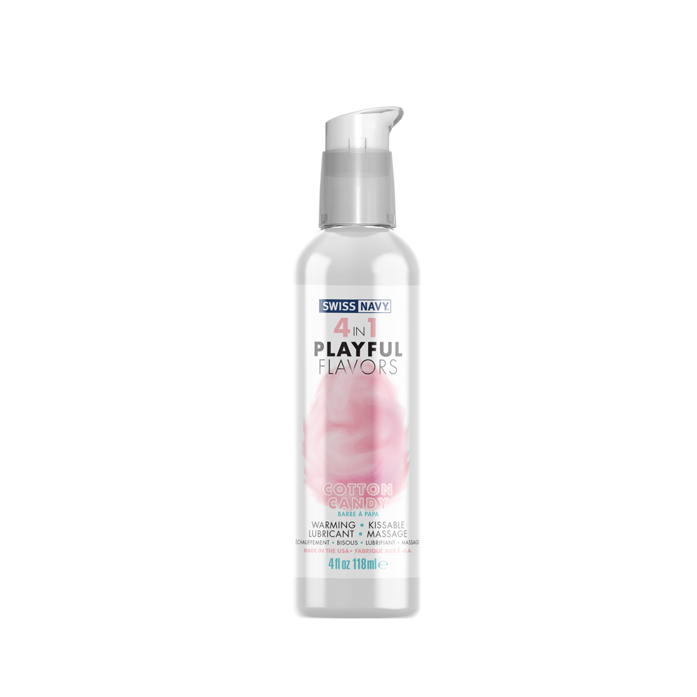 4in1 Playful Flavors - Cotton Candy 4oz – Rechargeable, Discreet, Intimate Wellness Accessory – Quiet, Rechargeable, Waterproof, Couples & Solo Use, Discreet Intimate Wellness Accessory