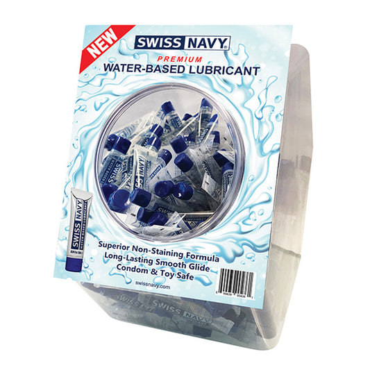 Swiss Navy Water 10ml Fishbowl 100pcs – Rechargeable, Discreet, Intimate Wellness Accessory – Quiet, Rechargeable, Waterproof, Couples & Solo Use, Discreet Intimate Wellness Accessory