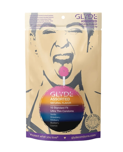 Glyde Assorted Flavors PK10 – Rechargeable, Discreet, Intimate Wellness Accessory – Quiet, Rechargeable, Waterproof, Couples & Solo Use, Discreet Intimate Wellness Accessory