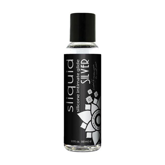 Silver Silicone lubricant 2oz – Rechargeable, Discreet, Intimate Wellness Accessory – Quiet, Rechargeable, Waterproof, Couples & Solo Use, Discreet Intimate Wellness Accessory