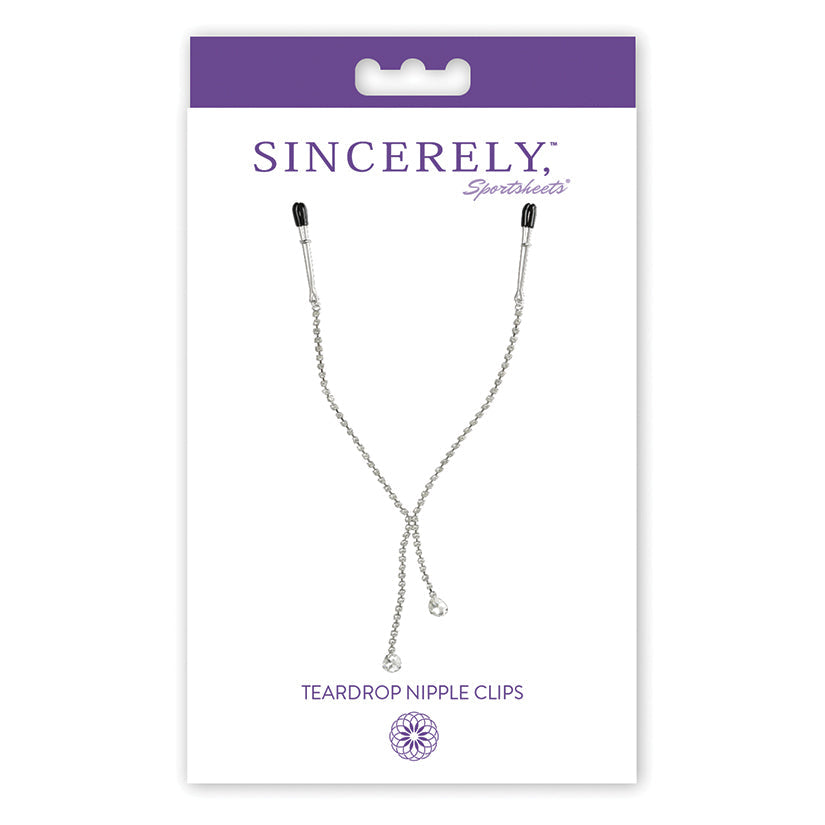 Sincerely Diamond Tear Drop Nipple Clips.