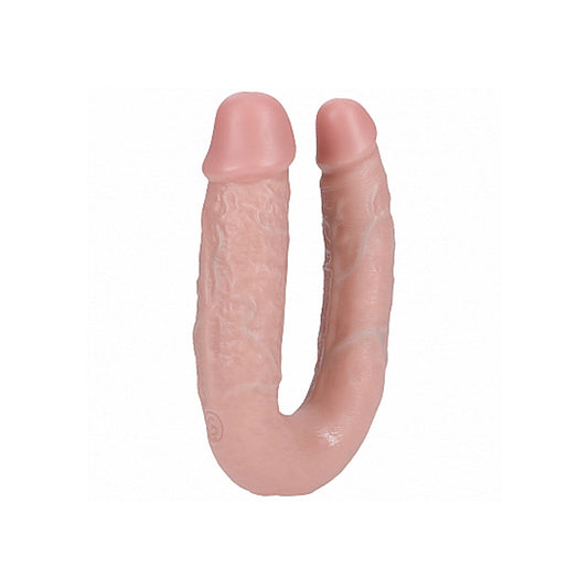 RealRock U Shape Double Realistic 5" – Rechargeable, Discreet, Intimate Wellness Accessory – Quiet, Rechargeable, Waterproof, Couples & Solo Use, Discreet Intimate Wellness Accessory