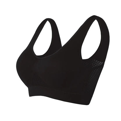 Breathable Sports Bra Top Fitness Women Brassiere Removable Padded Sport Bra Running Gym Seamless Push Up Bras [BRA]
