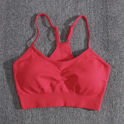 Solid Women Two Piece Sets Peach Buttocks Shorts Female Trackuists Gym Set Halter Fitness Shorts Push Up Bra Summer [BRA]
