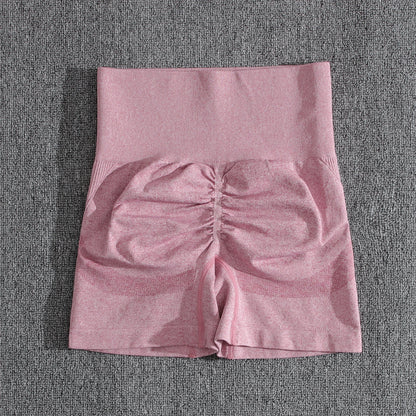 Solid Women Two Piece Sets Peach Buttocks Shorts Female Trackuists Gym Set Halter Fitness Shorts Push Up Bra Summer [BRA]