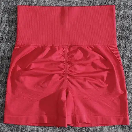 Solid Women Two Piece Sets Peach Buttocks Shorts Female Trackuists Gym Set Halter Fitness Shorts Push Up Bra Summer [BRA]