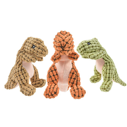 Petorest Plush Dinosaur Chew Toy – Interactive & Durable