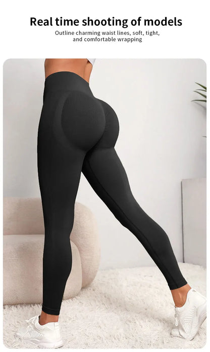 High-Waist Yoga Leggings with Hip Lift