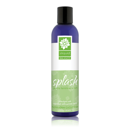 Balance Splash Feminine Wash  Honeydew Cucumber 8.5 oz/255 ml – Rechargeable, Discreet, Intimate Wellness Accessory – Quiet, Rechargeable, Waterproof, Couples & Solo Use, Discreet Intimate Wellness Accessory