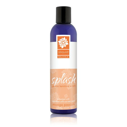 Balance Splash Feminine Wash Mango Passion 8/5 oz – Rechargeable, Discreet, Intimate Wellness Accessory – Quiet, Rechargeable, Waterproof, Couples & Solo Use, Discreet Intimate Wellness Accessory