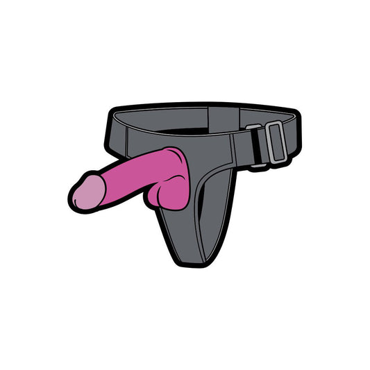 Enamel Pin: wearable massager - Grey/Pink – Rechargeable, Discreet, Intimate Wellness Accessory – Quiet, Rechargeable, Waterproof, Couples & Solo Use, Discreet Intimate Wellness Accessory